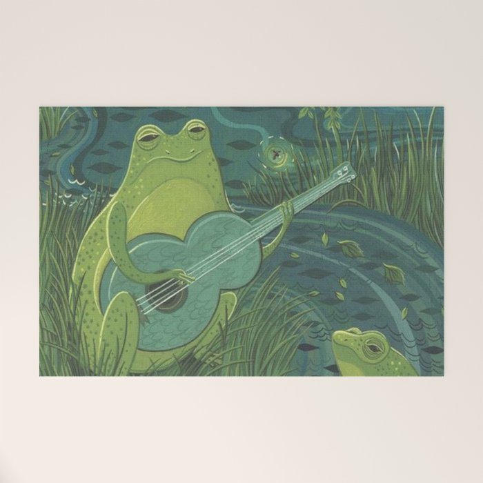 Serenade Of A Frog Welcome Mat