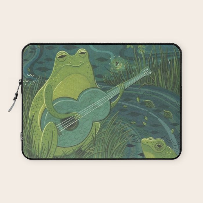 Serenade Of A Frog Laptop Sleeve Gallery Image 1