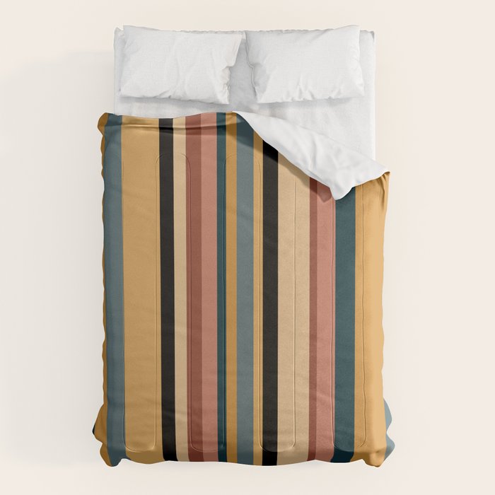 Classic Stripes X - Vintage Neutral Comforter Gallery Image 6