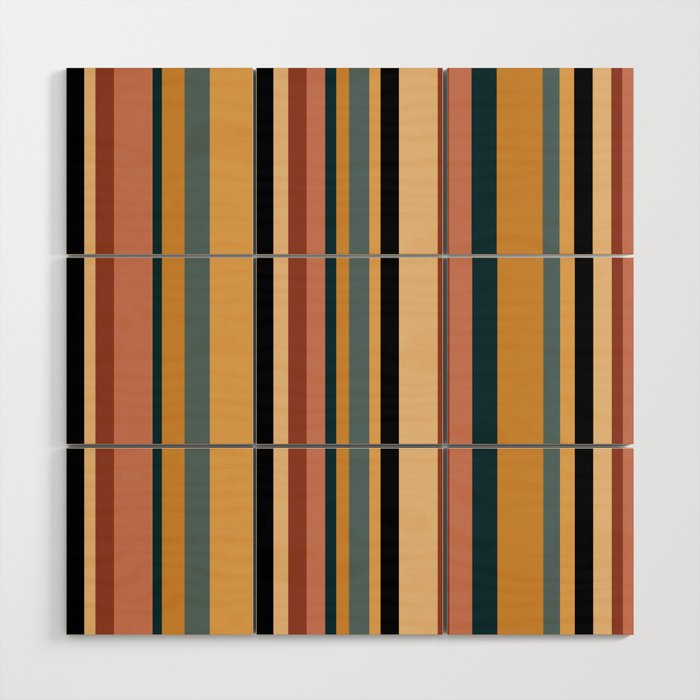 Classic Stripes X - Vintage Neutral Wood Wall Art Gallery Image 1