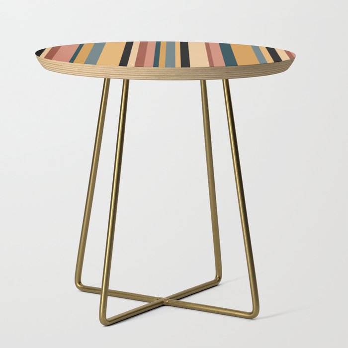 Classic Stripes X - Vintage Neutral Side Table Gallery Image 1