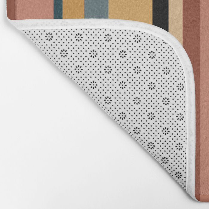 Classic Stripes X - Vintage Neutral Bath Mat Gallery Image 2