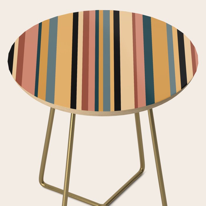 Classic Stripes X - Vintage Neutral Side Table Gallery Image 2