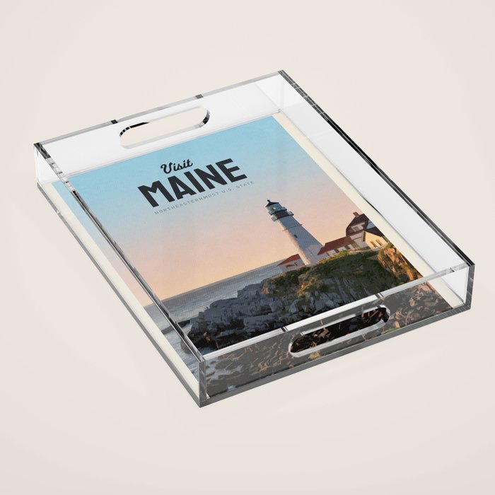 Visit Maine Acrylic Tray Gallery Image 1