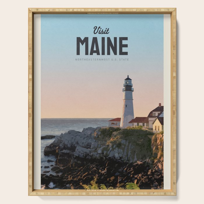 Visit Maine Serving Tray Gallery Image 1