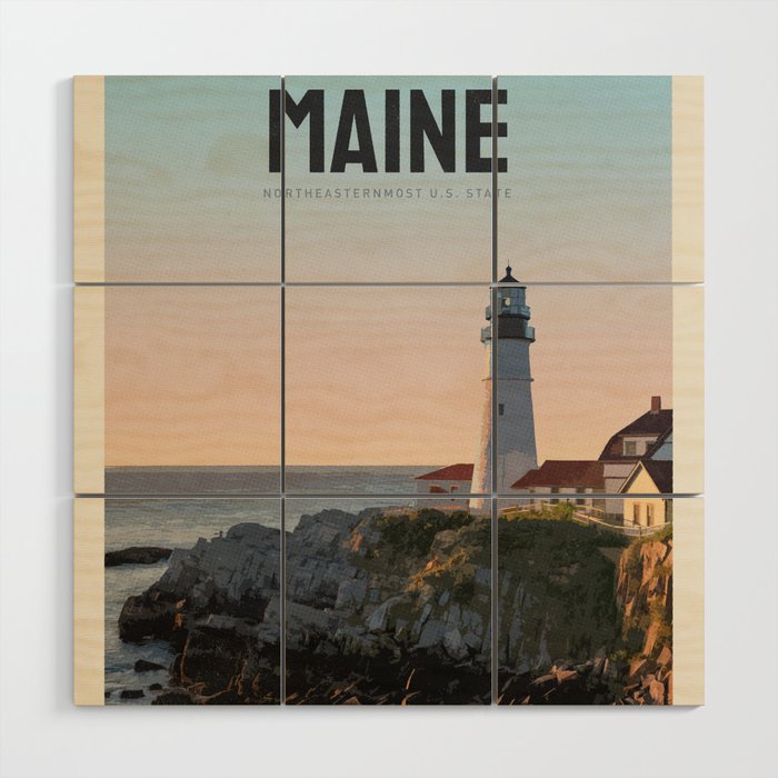 Visit Maine Wood Wall Art Gallery Image 1