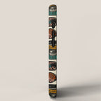 Vagabondâs Cupboard - black and cream with red, gold, teal, and peach iPhone Case Gallery Image 2