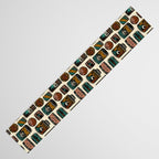 Vagabondâs Cupboard - black and cream with red, gold, teal, and peach Table Runner Gallery Image 3