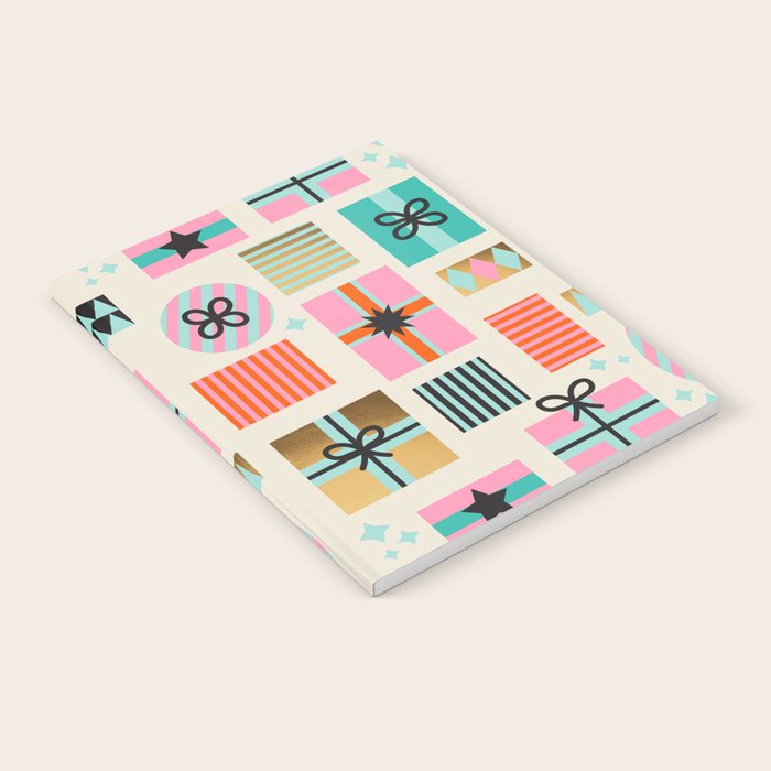 Retro Geometric Christmas gift Pattern 2 Notebook Gallery Image 1