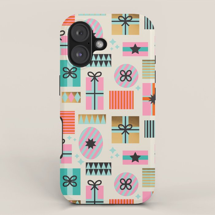 Retro Geometric Christmas gift Pattern 2 iPhone Case Gallery Image 1