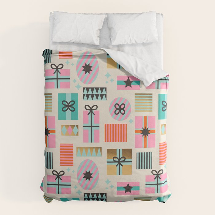 Retro Geometric Christmas gift Pattern 2 Duvet Cover Gallery Image 6