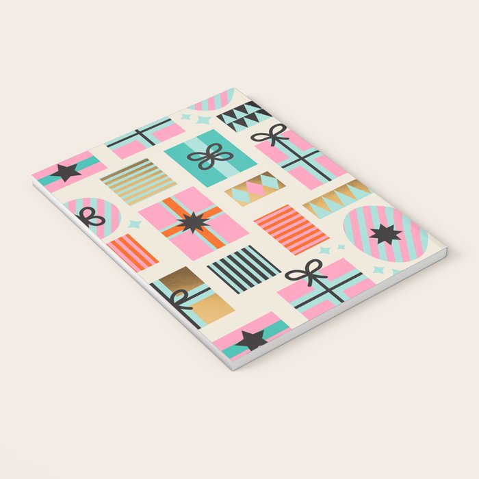 Retro Geometric Christmas gift Pattern 2 Notebook Gallery Image 3