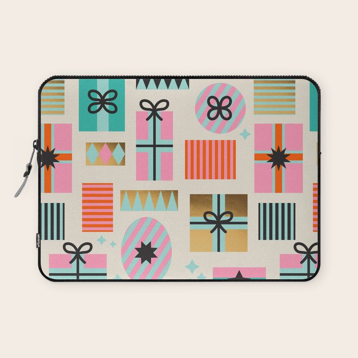 Retro Geometric Christmas gift Pattern 2 Laptop Sleeve Gallery Image 1