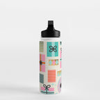 Retro Geometric Christmas gift Pattern 2 Water Bottle Gallery Image 3