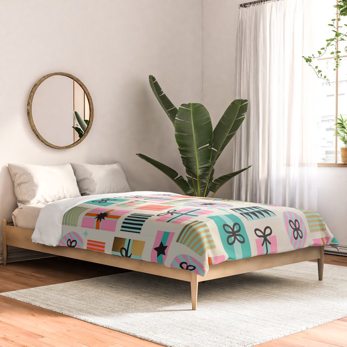 Retro Geometric Christmas gift Pattern 2 Comforter Gallery Image 2