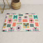 Retro Geometric Christmas gift Pattern 2 Rug Gallery Image 1