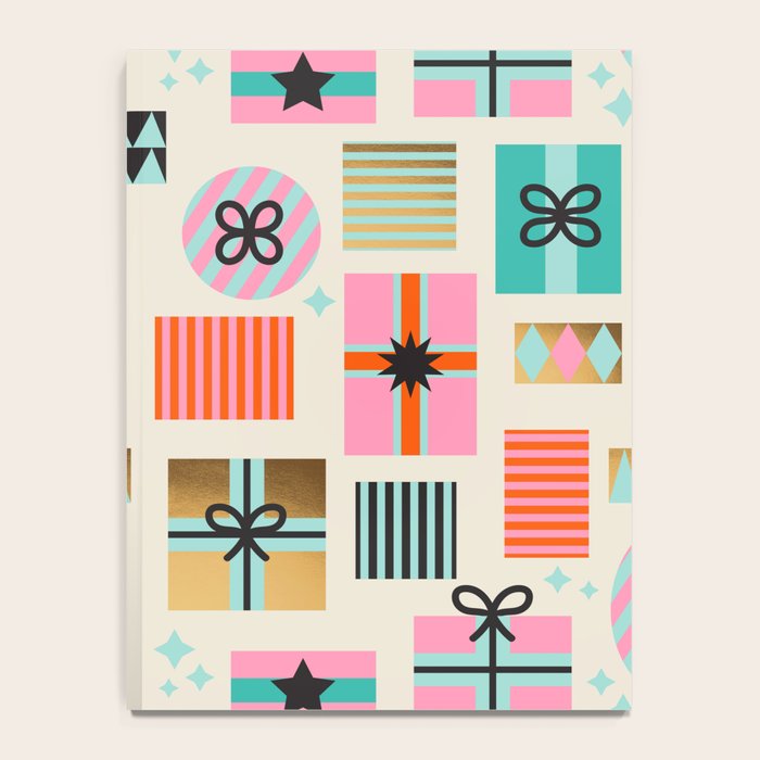 Retro Geometric Christmas gift Pattern 2 Notebook Gallery Image 4