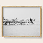 Mon Cowboy - Black and White Photography Serving Tray Gallery Image 1