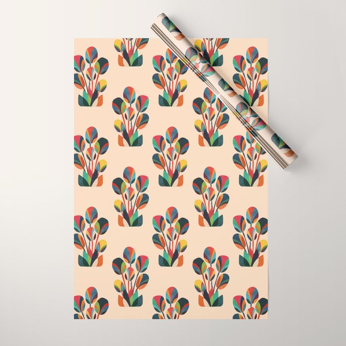 Ikebana - Geometric flower Wrapping Paper Gallery Image 1