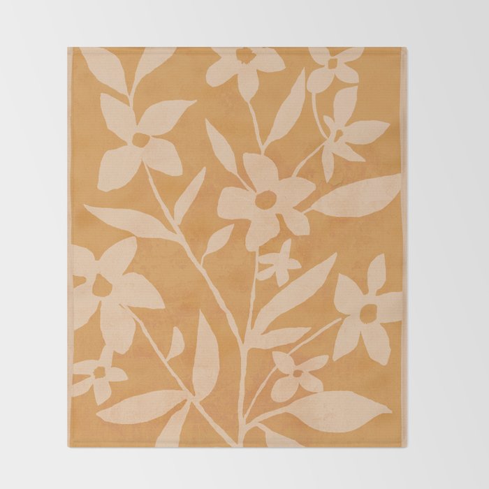 Abstract Minimal Flowers 14 Throw Blanket Gallery Image 2