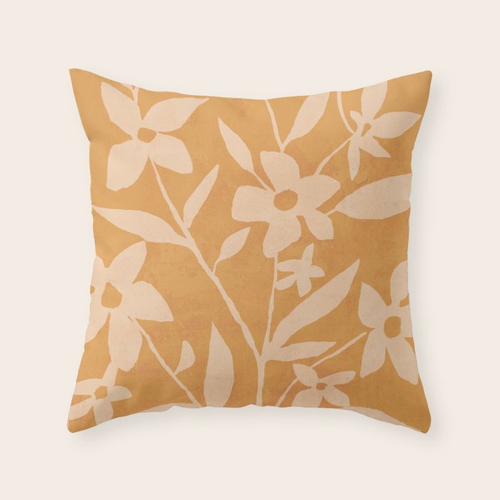 Abstract Minimal Flowers 14 Throw Pillow Gallery Image 6
