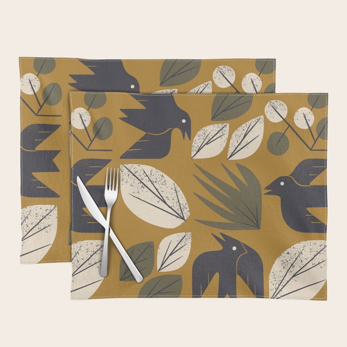 Birds and Leaves Grid Placemat Gallery Image 1
