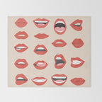 Lips III Throw Blanket Gallery Image 2