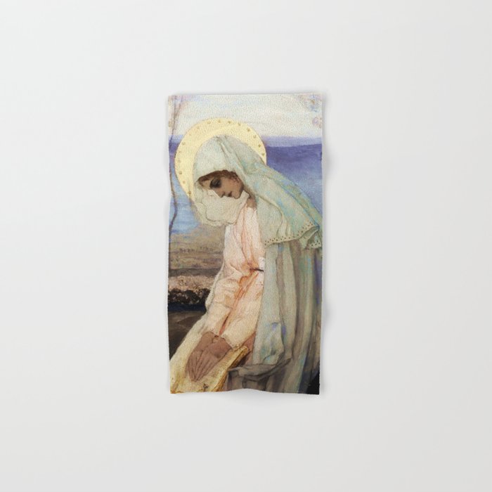 âThe Virgin Maryâ by Mikhail Nesterov Bath Towel Gallery Image 1