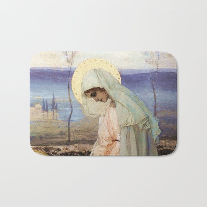 âThe Virgin Maryâ by Mikhail Nesterov Bath Mat Gallery Image 1