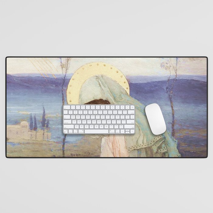 âThe Virgin Maryâ by Mikhail Nesterov Desk Mat Gallery Image 1