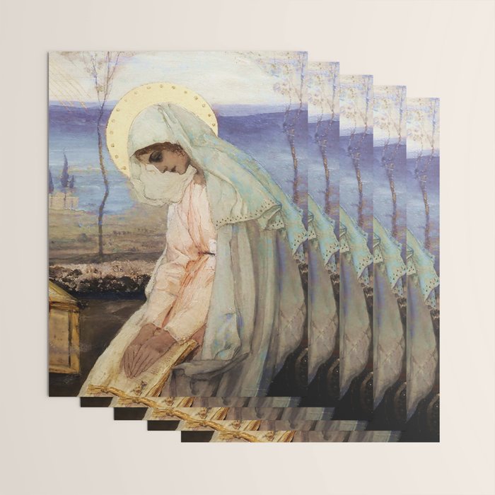 âThe Virgin Maryâ by Mikhail Nesterov Wrapping Paper Gallery Image 3