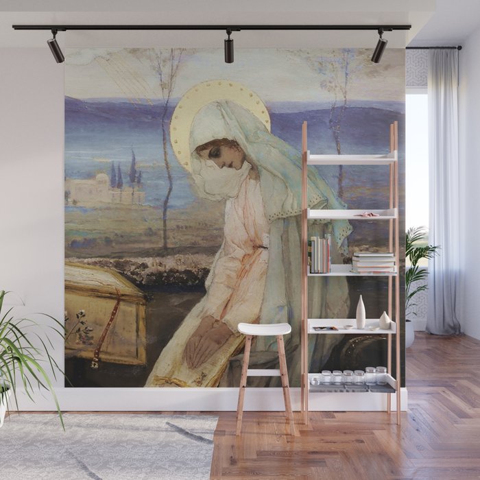 âThe Virgin Maryâ by Mikhail Nesterov Wall Mural Gallery Image 1