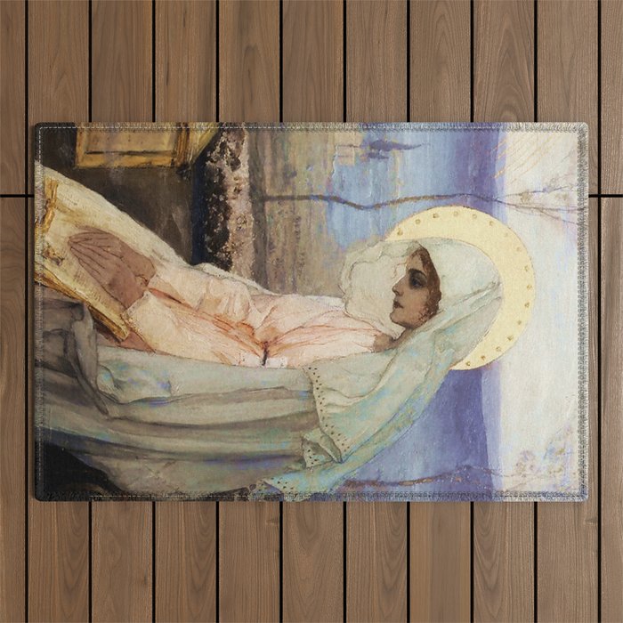 âThe Virgin Maryâ by Mikhail Nesterov Outdoor Rug Gallery Image 1