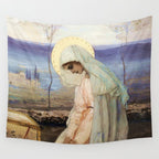 âThe Virgin Maryâ by Mikhail Nesterov Wall Tapestry Gallery Image 4