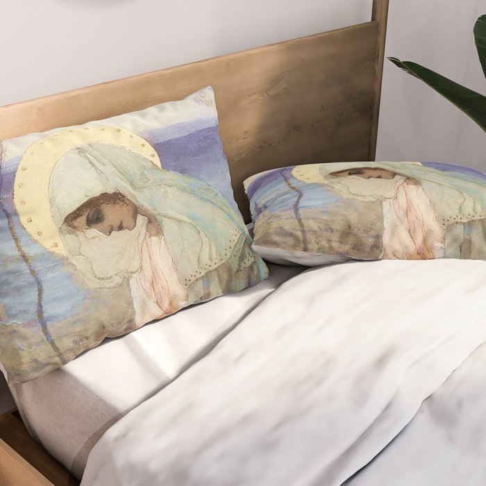 âThe Virgin Maryâ by Mikhail Nesterov Pillow Sham Gallery Image 2