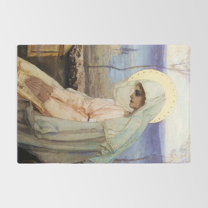 âThe Virgin Maryâ by Mikhail Nesterov Rug Gallery Image 2