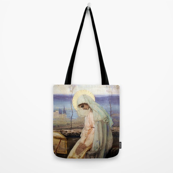 âThe Virgin Maryâ by Mikhail Nesterov Tote Bag Gallery Image 2