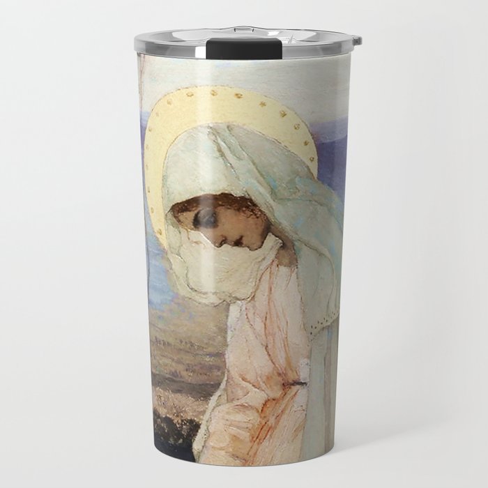 âThe Virgin Maryâ by Mikhail Nesterov Travel Mug Gallery Image 1