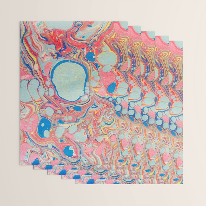 Bubblegum Candy Colors Jawbreaker Layers Pour painting Liquid Colors Funky Psychedelic Lava Lamp Wrapping Paper Gallery Image 3