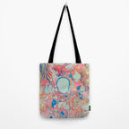 Bubblegum Candy Colors Jawbreaker Layers Pour painting Liquid Colors Funky Psychedelic Lava Lamp Tote Bag Gallery Image 2