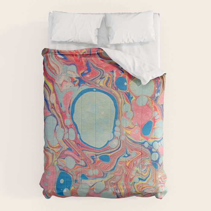 Bubblegum Candy Colors Jawbreaker Layers Pour painting Liquid Colors Funky Psychedelic Lava Lamp Comforter Gallery Image 6