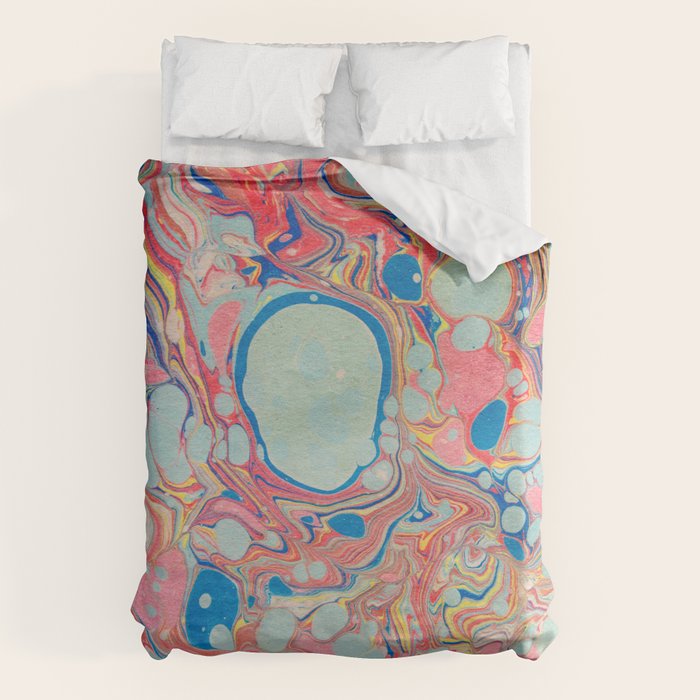 Bubblegum Candy Colors Jawbreaker Layers Pour painting Liquid Colors Funky Psychedelic Lava Lamp Duvet Cover Gallery Image 6