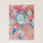 Bubblegum Candy Colors Jawbreaker Layers Pour painting Liquid Colors Funky Psychedelic Lava Lamp Stationery Card Gallery Image 2