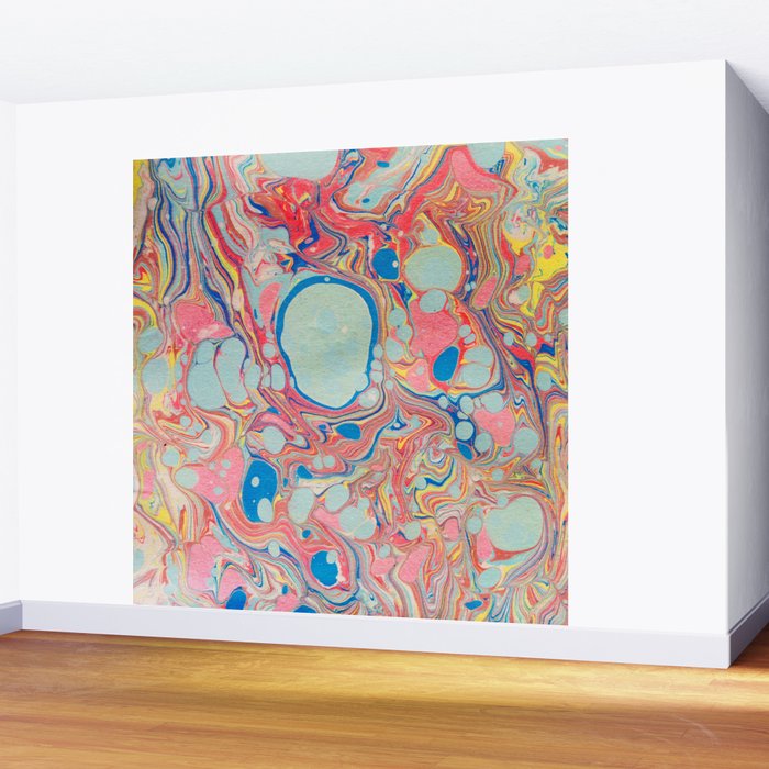 Bubblegum Candy Colors Jawbreaker Layers Pour painting Liquid Colors Funky Psychedelic Lava Lamp Wall Mural Gallery Image 2