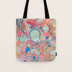 Bubblegum Candy Colors Jawbreaker Layers Pour painting Liquid Colors Funky Psychedelic Lava Lamp Tote Bag Gallery Image 1