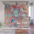 Bubblegum Candy Colors Jawbreaker Layers Pour painting Liquid Colors Funky Psychedelic Lava Lamp Wall Mural Gallery Image 1