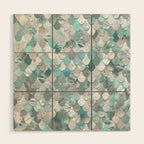 Mermaid Aqua and Grey Wood Wall Art Gallery Image 1