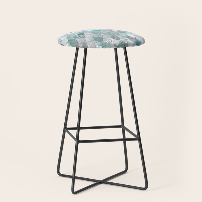 Mermaid Aqua and Grey Stool Gallery Image 1