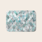 Mermaid Aqua and Grey Bath Mat Gallery Image 1
