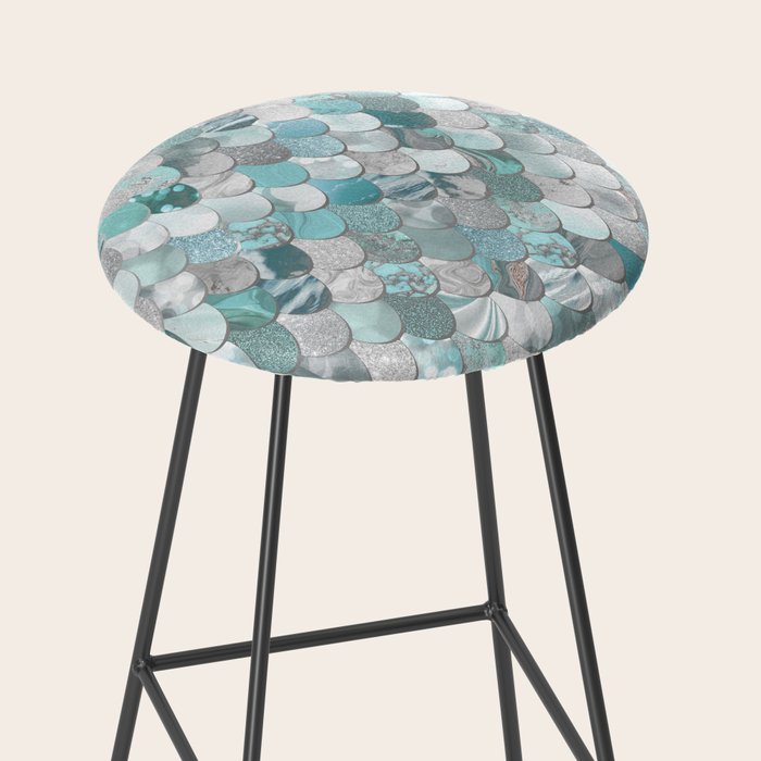 Mermaid Aqua and Grey Stool Gallery Image 2